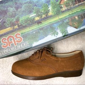 NEW SAS Whisper Brown Leather Shoes 7W